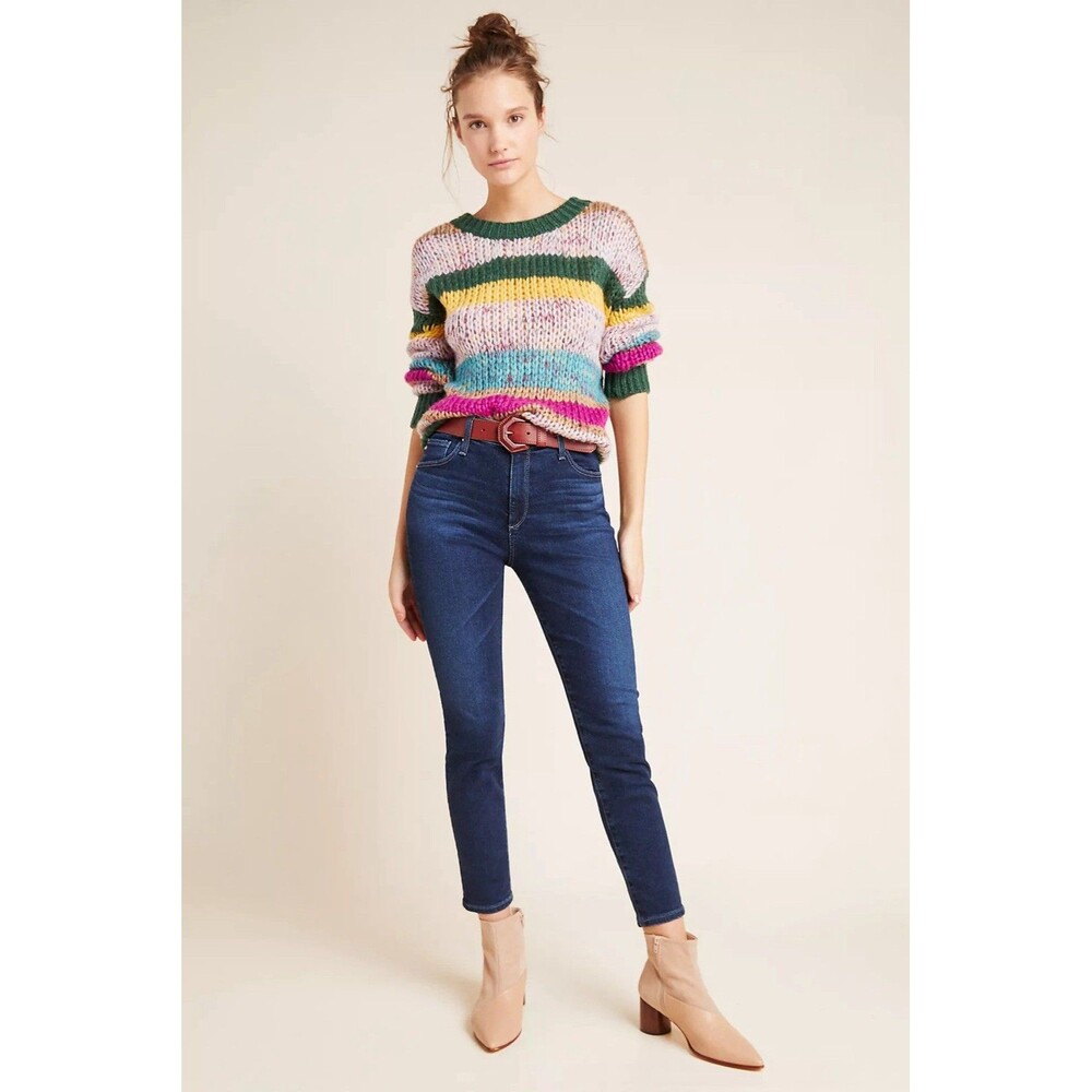 Adriano Goldschmied AG Anthropologie HR‎ Stevie Ankle Slim Straight Jeans 26 R